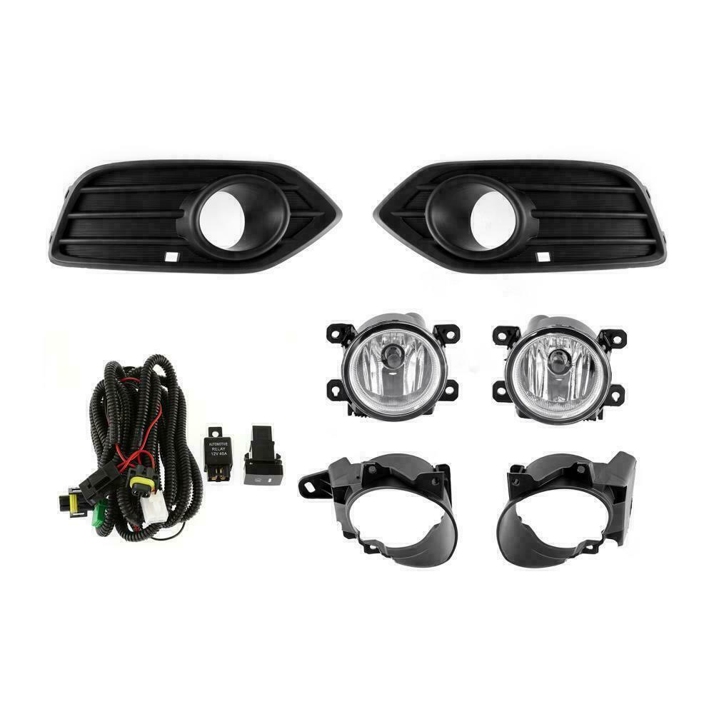 For 2019 2020 Honda HRV HR-V Front Bumper Chrome Upper Grille Fog Lights