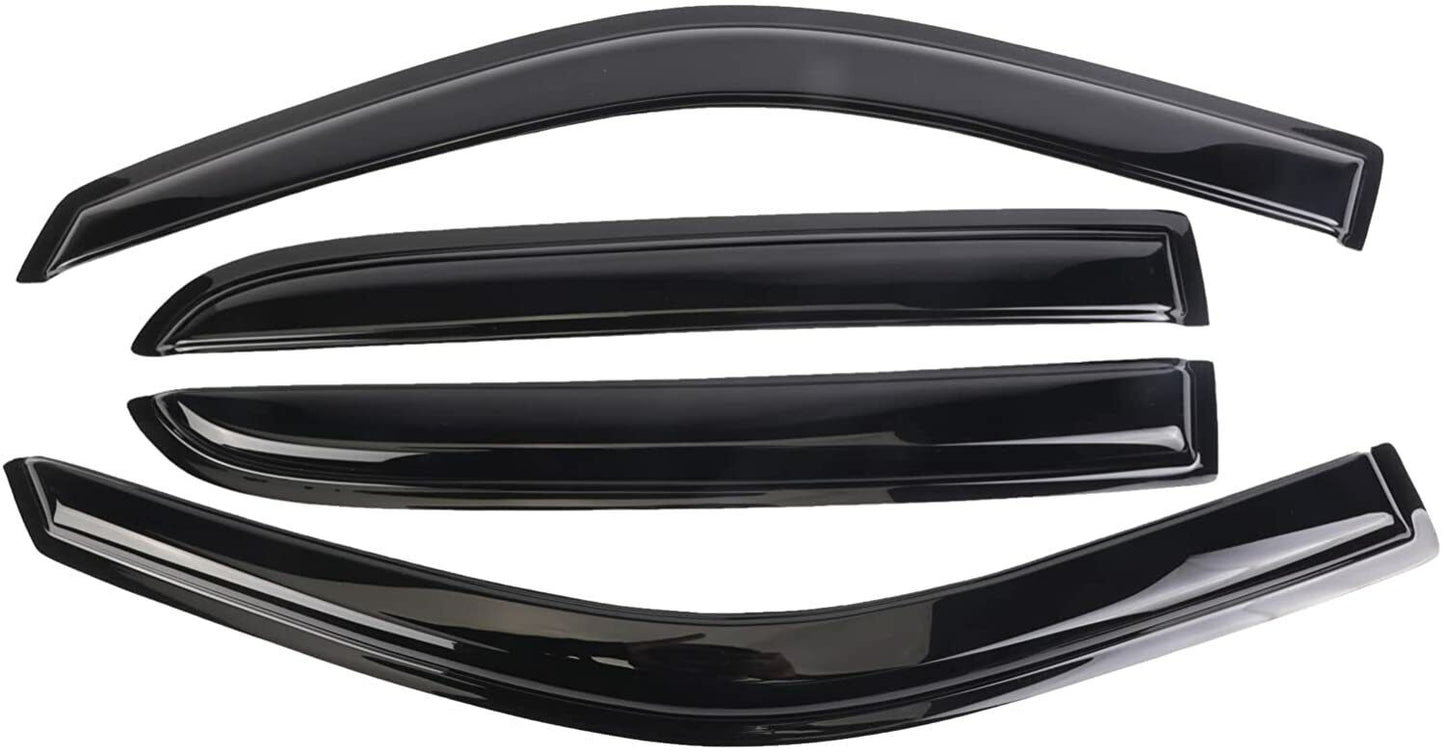 For Dodge Ram 1500 2500 3500 Crew Cab 2009-2018 Window Visors Sun Rain Deflector