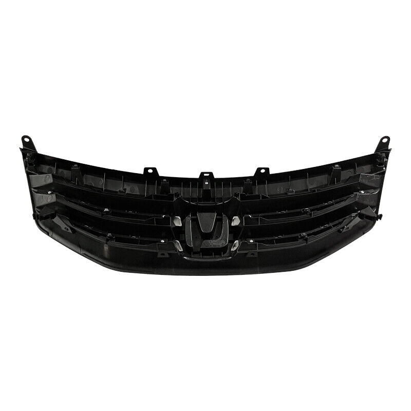 For 2011 2012 Honda Accord Front Bumper Upper Gloss Black Mesh Grill Grille