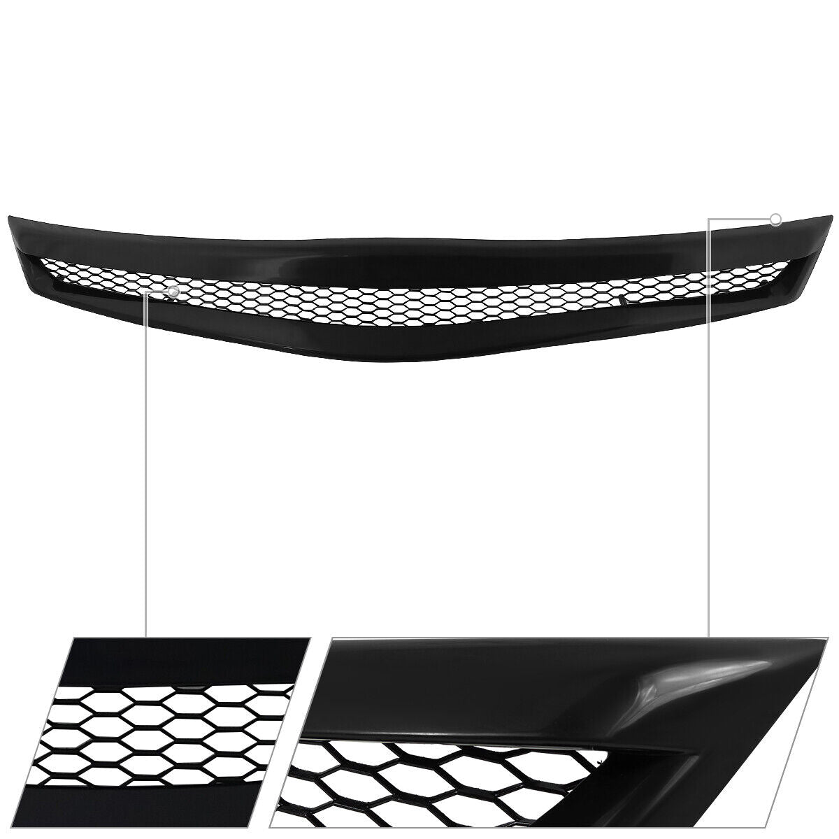 Fits 2006 2007 2008 Honda Civic Coupe Si 2Dr Front Hood Grille T-R Mesh Style