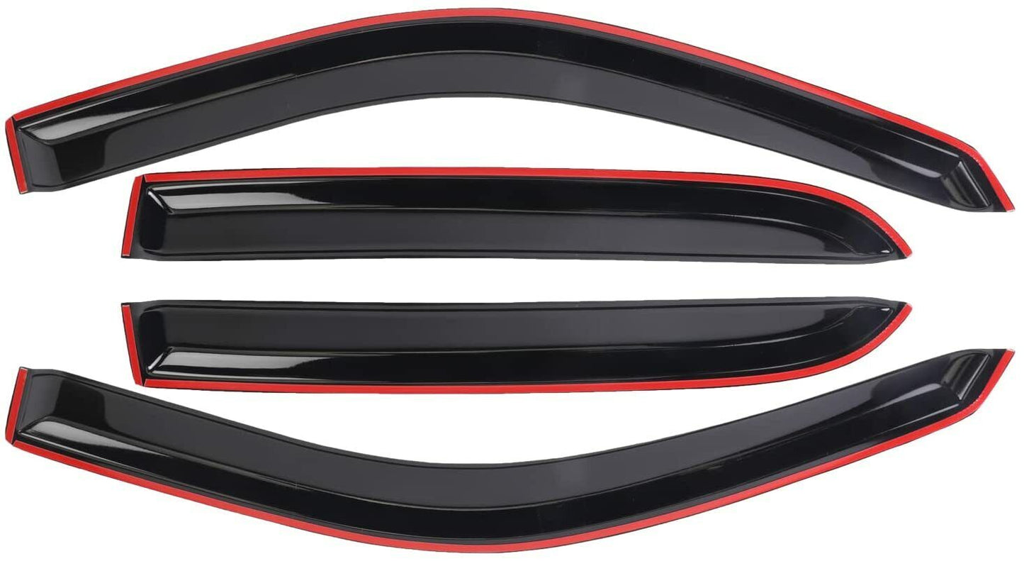 For Dodge Ram 1500 2500 3500 Crew Cab 2009-2018 Window Visors Sun Rain Deflector
