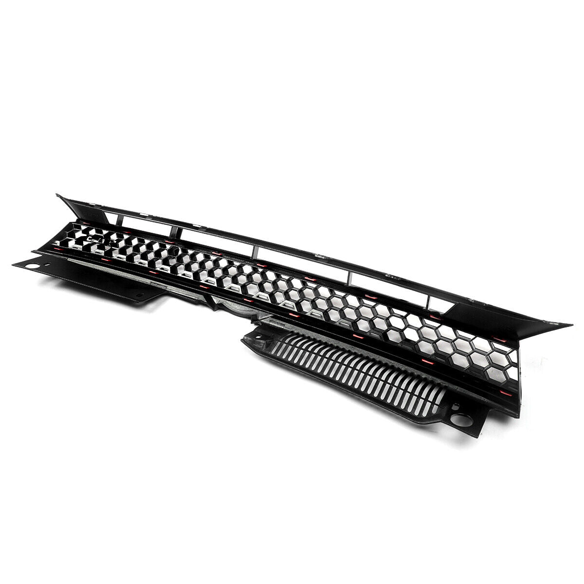 For VW MK6 Golf GTI 2010-2014 Badgeless Honeycomb Mesh Grille Replace Black+Red