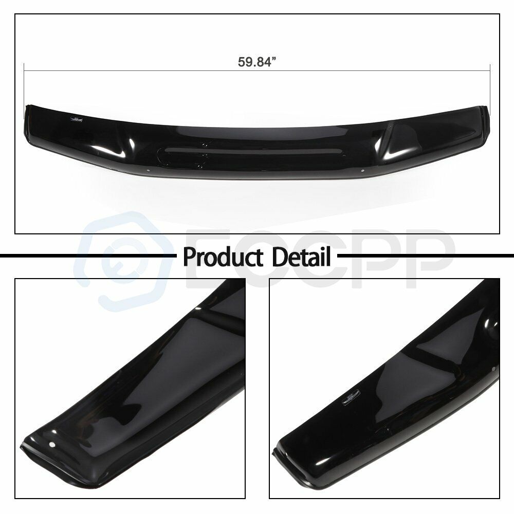 1PCS Fits 2005-2018 Nissan Frontier Front Bug Shield Hood Deflector Stone Guard