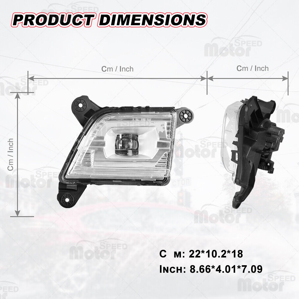 For 2019 2020 2021 2022 Chevy Silverado 1500 2500 LED Fog Lights Lamps Pair