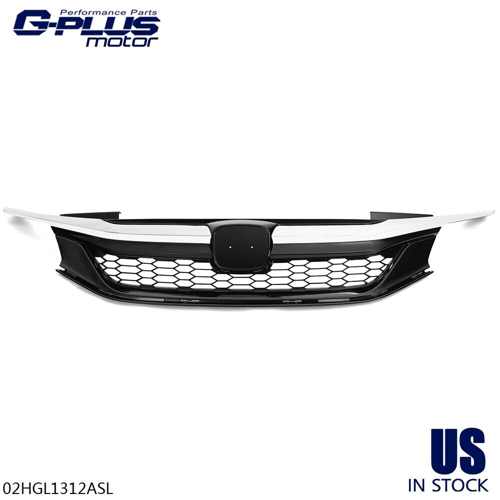 Front Bumper Upper Grill Grille Fit For 2016-2017 Honda Accord Sedan Sport Style