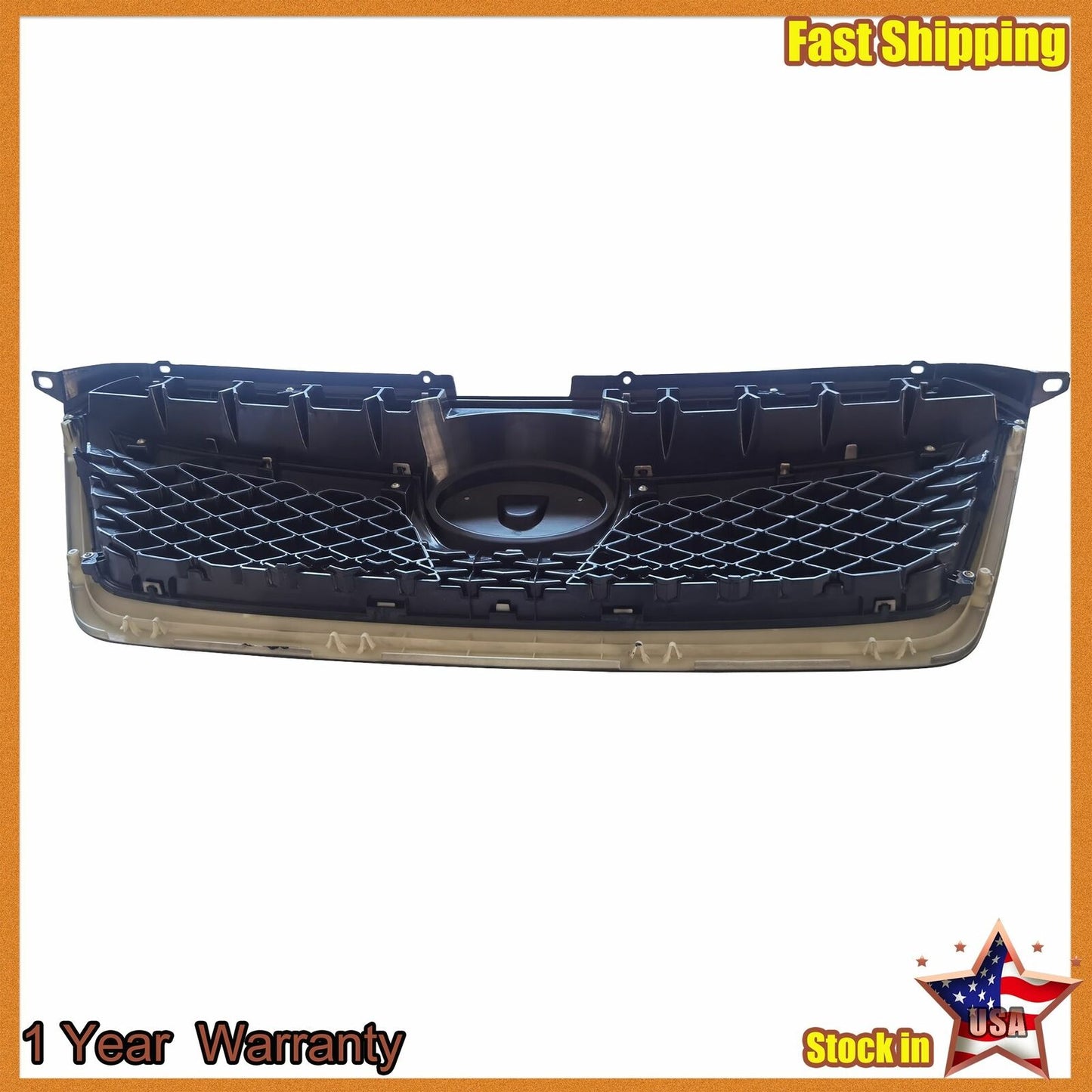 Grille Glossy Black Trim Assembly For 13-15 Subaru XV Crosstrek