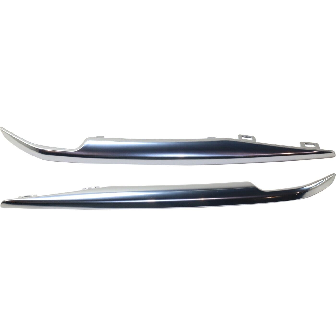 2pc Front Bumper Face Bar Chrome Trims Molding Step Pads For 2015-2020 Escalade