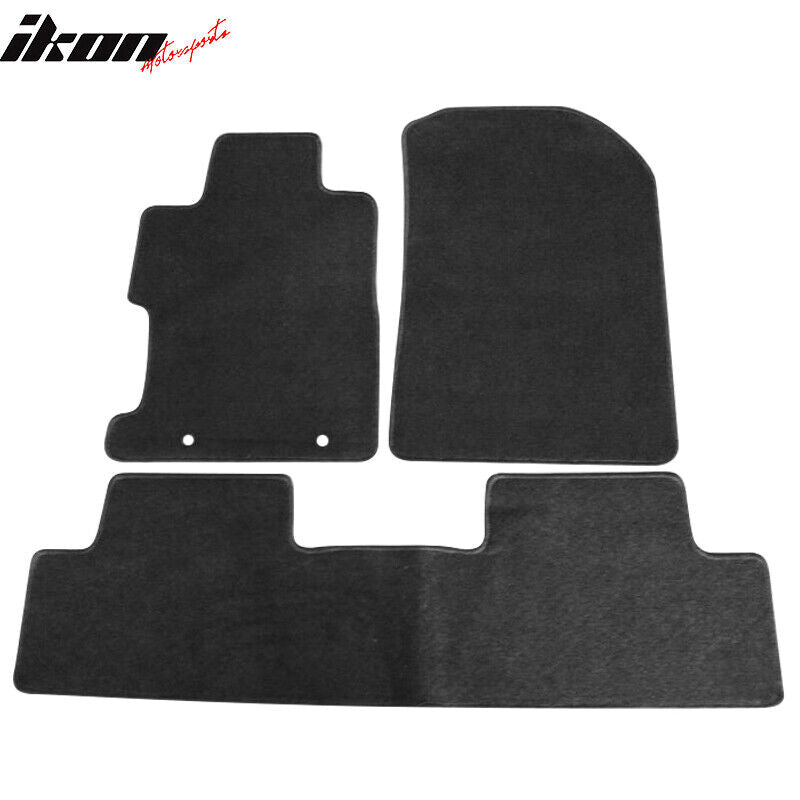 Fits 06-11 Honda Civic Coupe Sedan Nylon Floor Mats Front & Rear Black 3PC