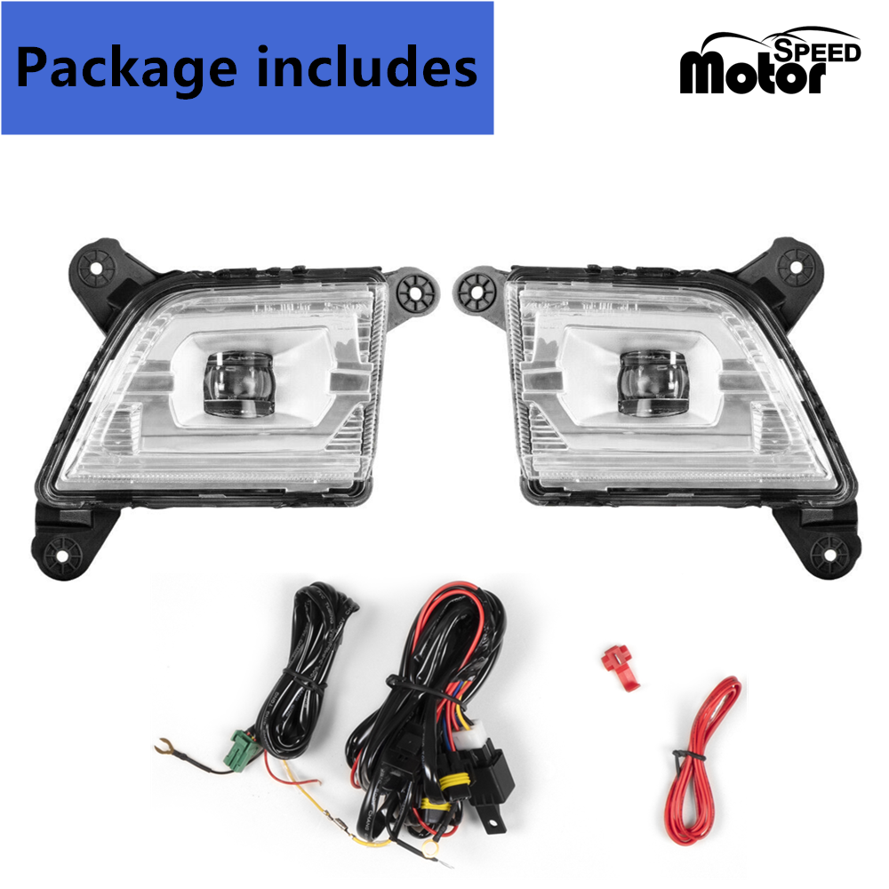 For 2019 2020 2021 2022 Chevy Silverado 1500 2500 LED Fog Lights Lamps Pair