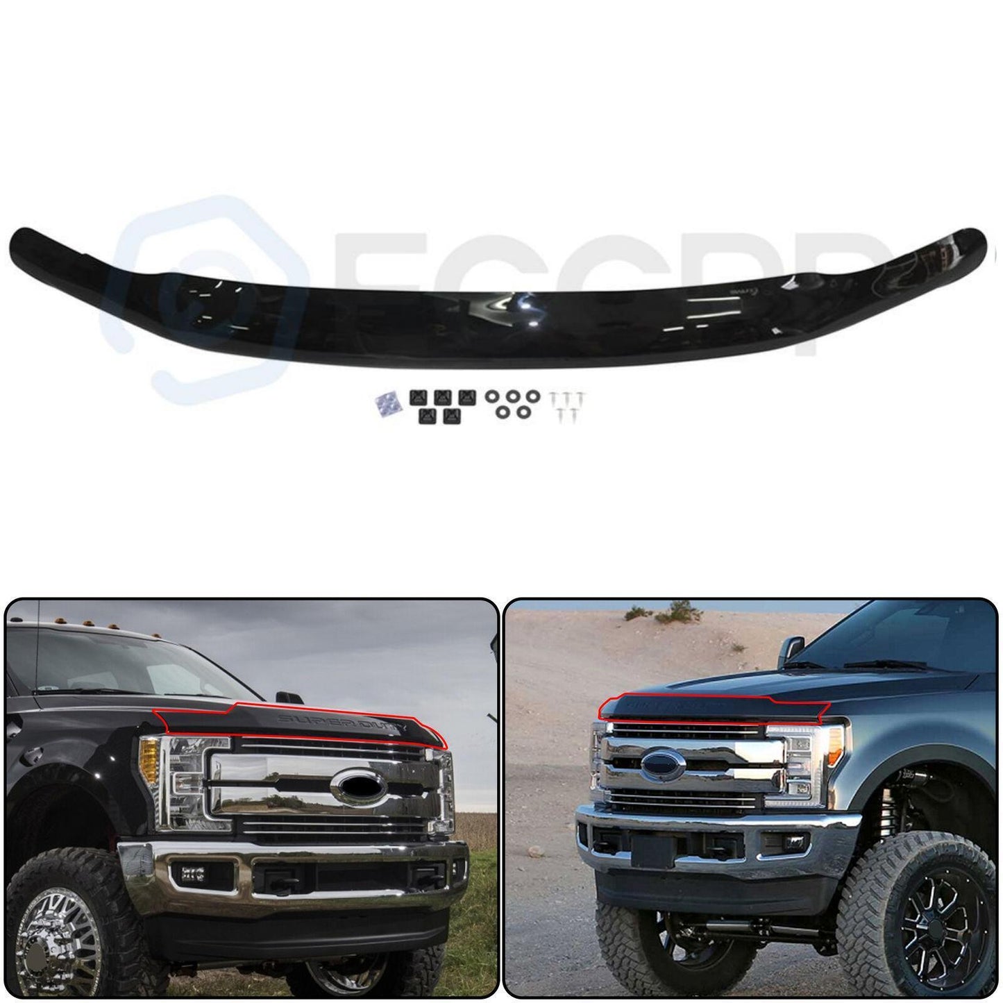 Bug Shield : For 2017-2021 Ford F-250 F-350 Super Duty