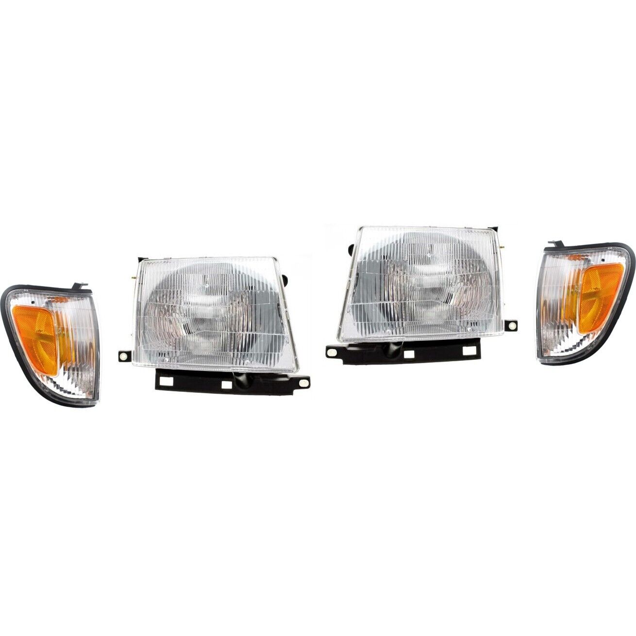 Front Bumper Headlight 4pcs Set For 1998 1999 2000 Toyota Tacoma LAMP