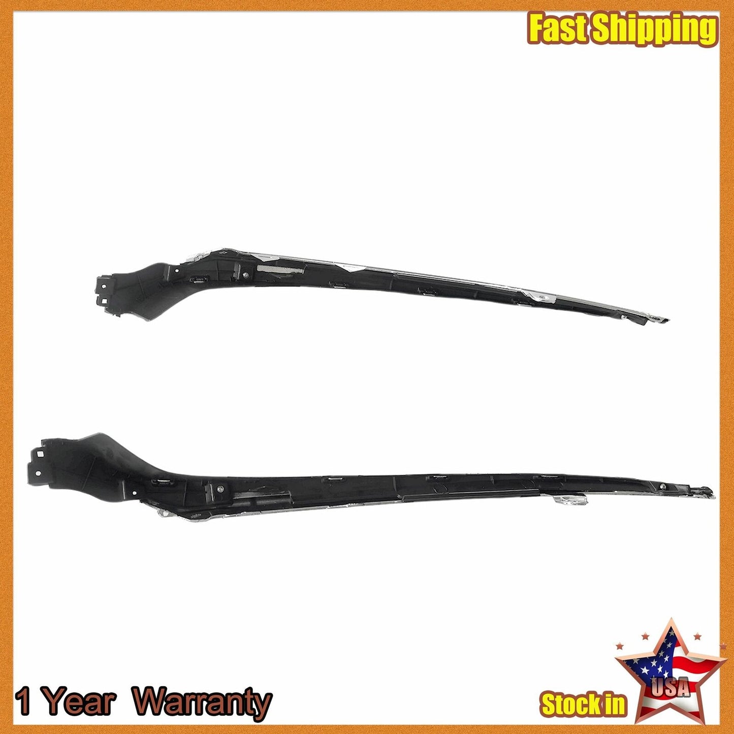 Set Left & Right Headlight Molding Chrome Trim Fit 2018 2019 Honda Accord