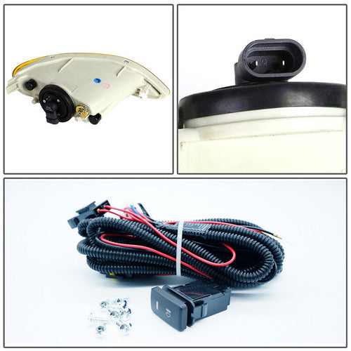 SET FOR Toyota Corolla 2005-2008 Camry 2002-2004 Amber Lens Fog Lights+Switch