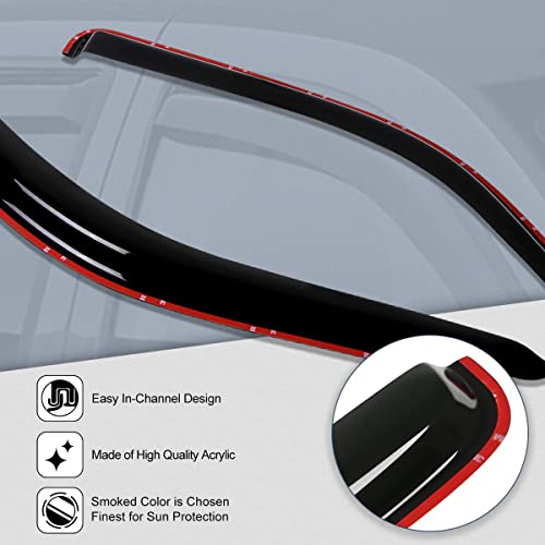 Smoke Tint Window Visor Sun Wind/Rain Deflector For 1991-2003 Ford Explorer
