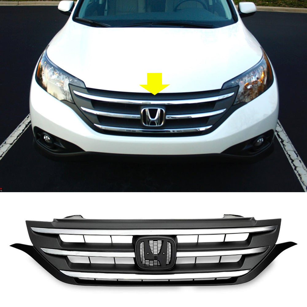 Chrome Front Bumper Grille Grill For Honda CRV CR-V 2012 2013 2014
