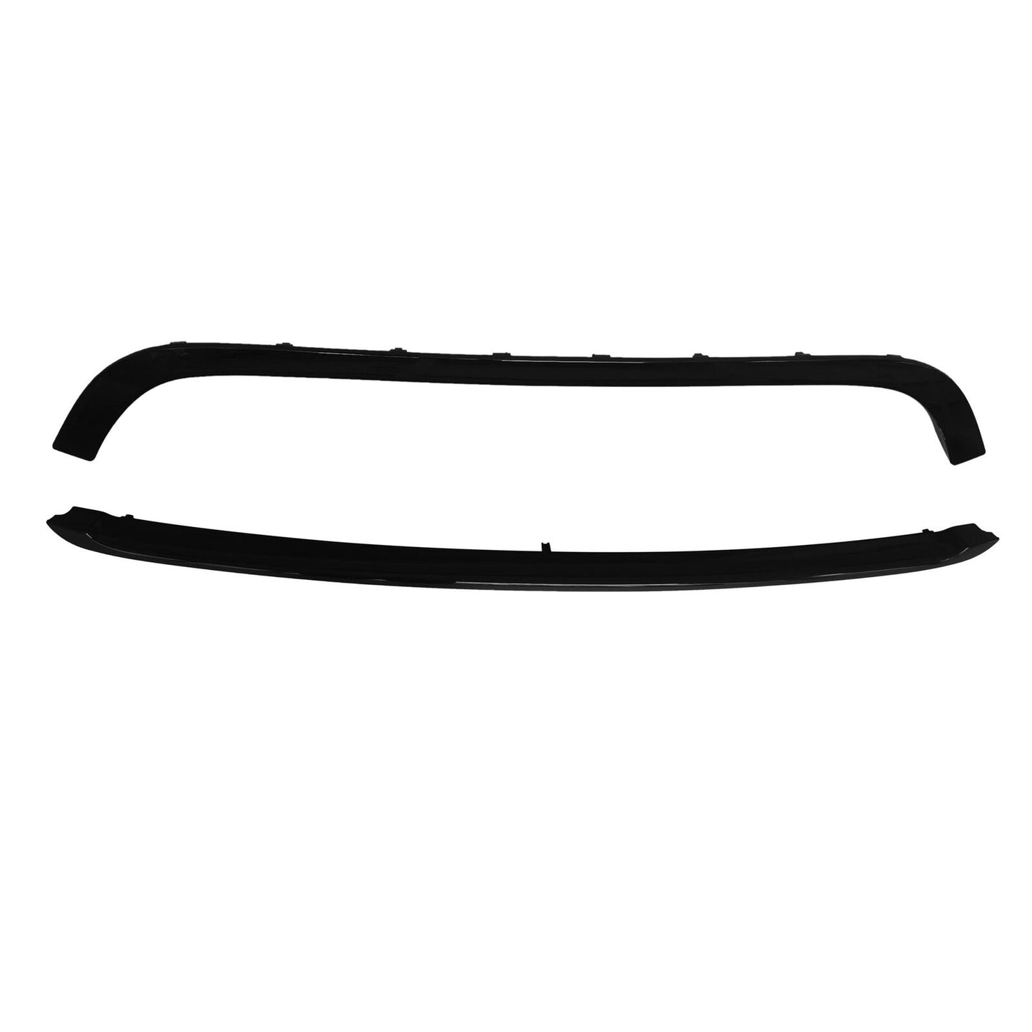Upper & Lower Glossy Black Hood Molding Grille Trim For 2007-2015 Mini Cooper