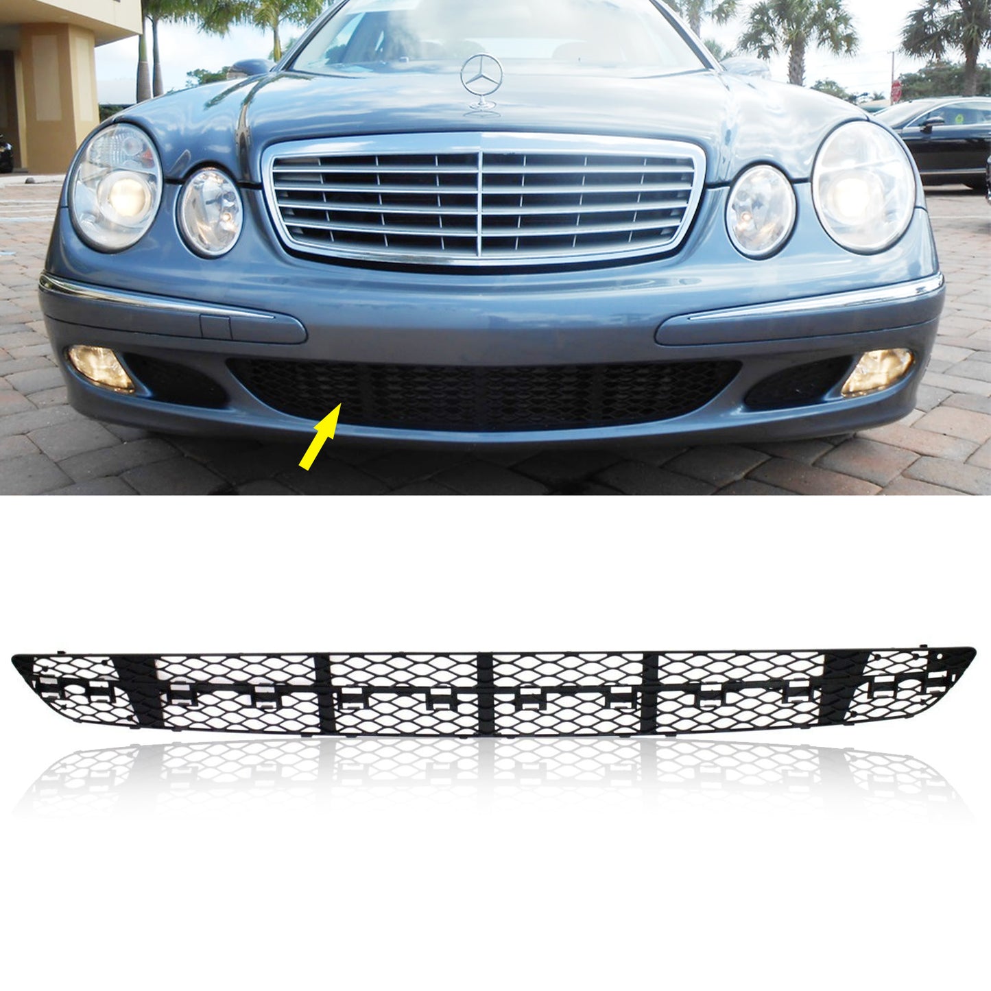 Front Lower Bumper Grille For 2003-2006 Mercedes Benz E320 Sport Package