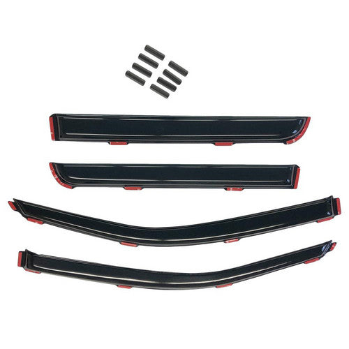 Fit 2009-2014 Ford F150 F-150 Supercrew Cab Acrylic Window Visors Deflector 4PCS