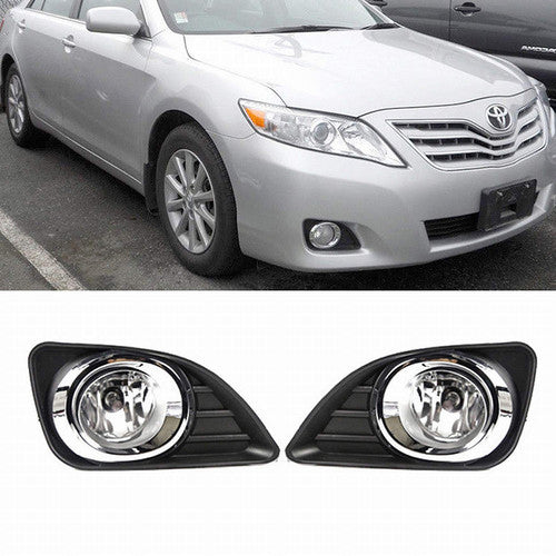 For 2010 2011 TOYOTA CAMRY Front Bumper Clear Fog Lights Driving Lamps Pair