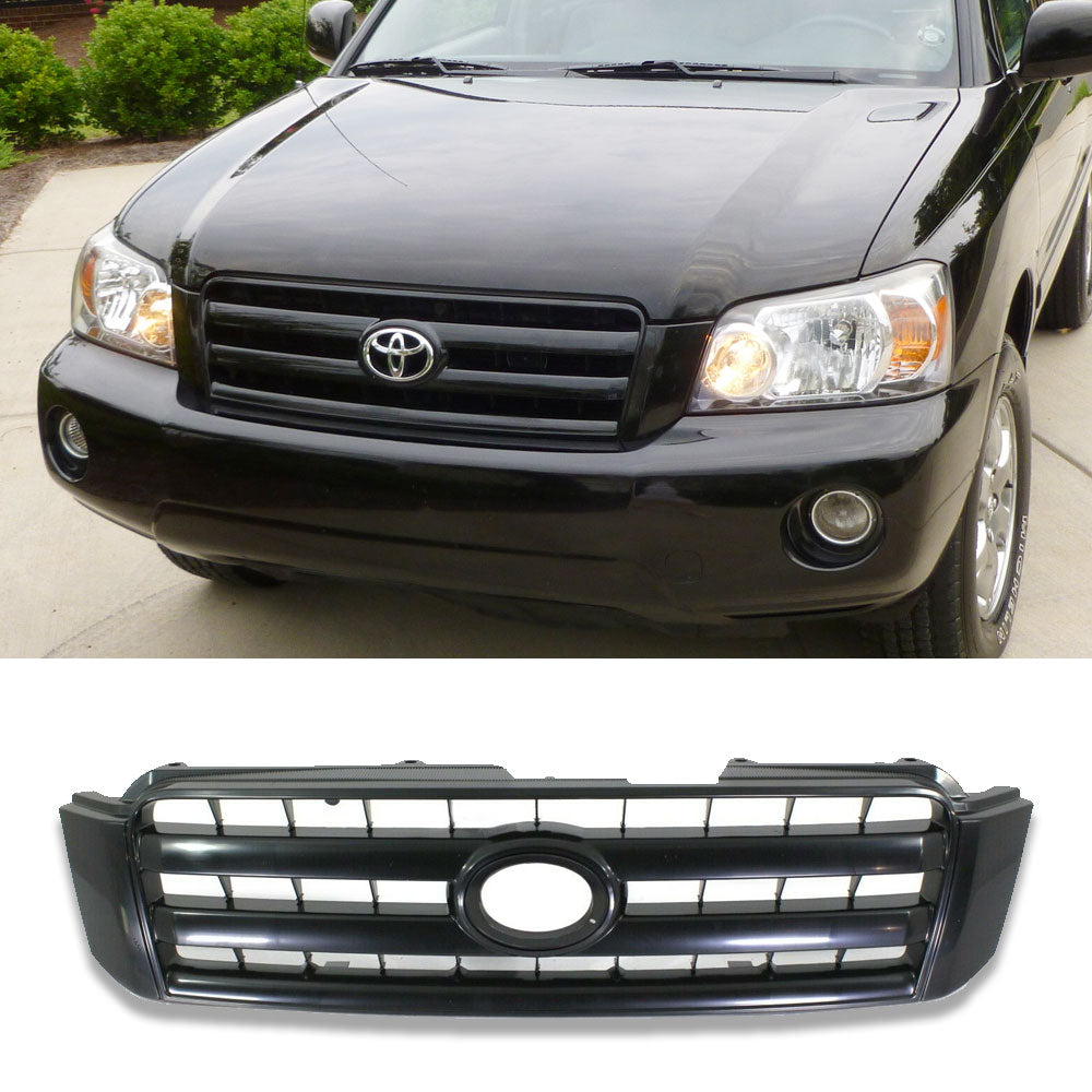 New TO1200275 For 2004-2007 Toyota Highlander Front Bumper Upper Grille