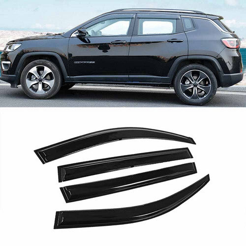 4PC Window Visor Rain Deflector Fit 2007-2010 2011-2017 Jeep Compass