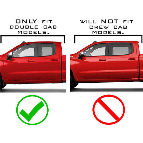 For 2019 2020 Chevy Silverado 1500 Double Cab Rain Deflector Window Vent Visors