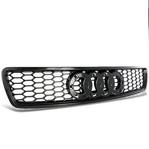 For 1996-2001 Audi A4 S4 Black ABS Honeycomb RS4 Style Front Hood Grille Grill