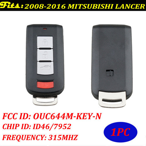2PCS SMART KEY PROXIMITY REMOTE FOBS FOR 08-16 MITSUBISHI LANCER OUC644M-KEY-N