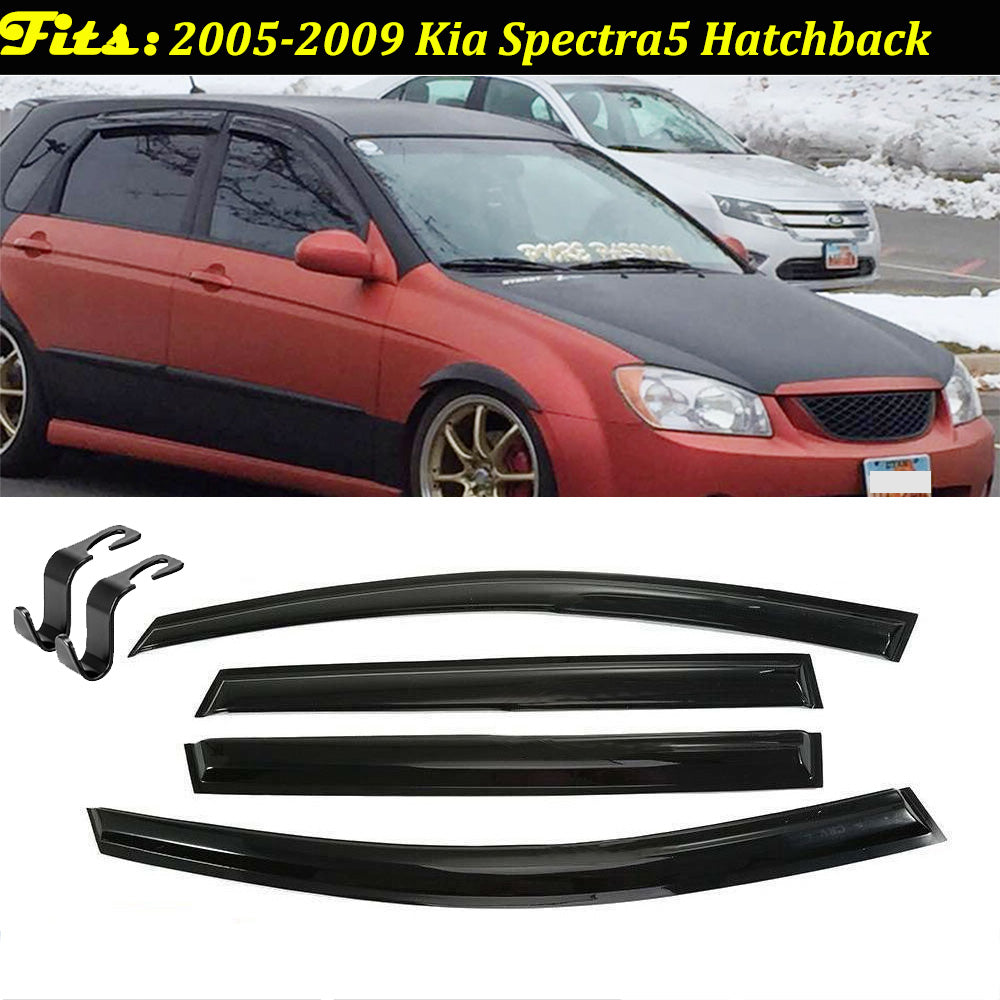 Window Visor Rain Deflector For Kia Spectra5 Hatchback 2005 2006 2007 2008 2009