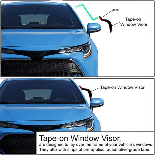 4PC Window Visor Vent Wind Rain Guards Deflector Fit 2006-2013 Audi A3 Hatchback