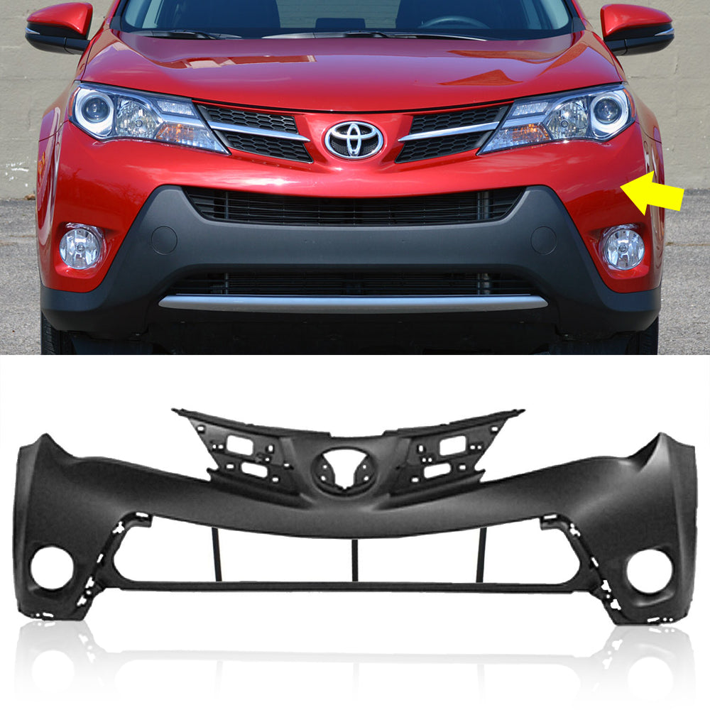 NEW Primered Front Upper Bumper Cover for 2013-2015 Toyota RAV4 TO1014101