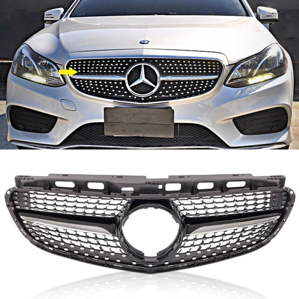 *标题: Bumper Grill Diamond Grille For 2014-2016 Mercedes Benz W212 E Class E250 E350