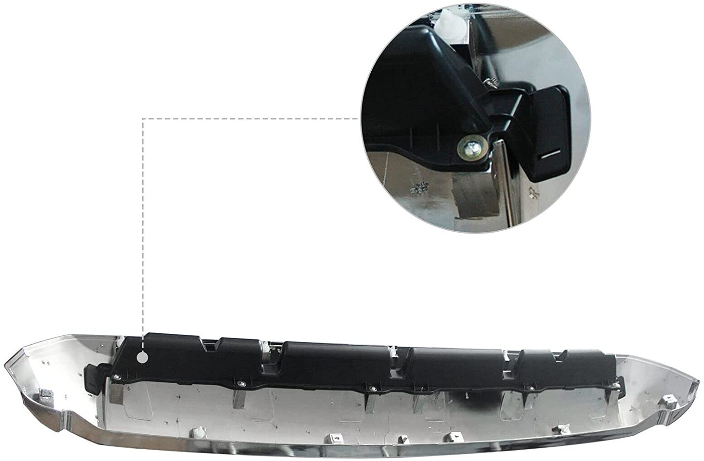 Chrome Front Upper Hood Bulge Molding Grille Trim Compatible with 2014-2021 Tundra 76180-0C030