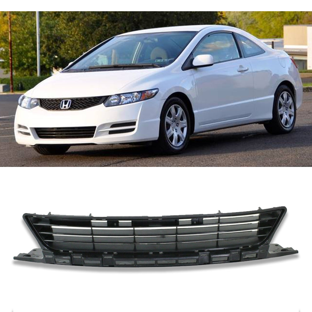 Textured Aluminum Front Bumper Grille For 2009 2010 2011 Honda Civic Coupe