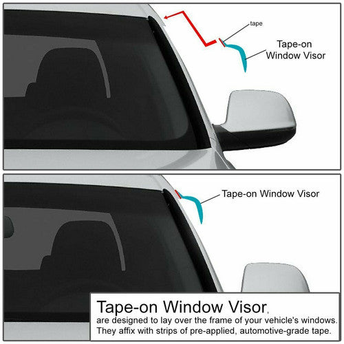 For 2015 2016 2017 2018 Chevrolet Silverado 2500/3500 Acrylic Window Visors