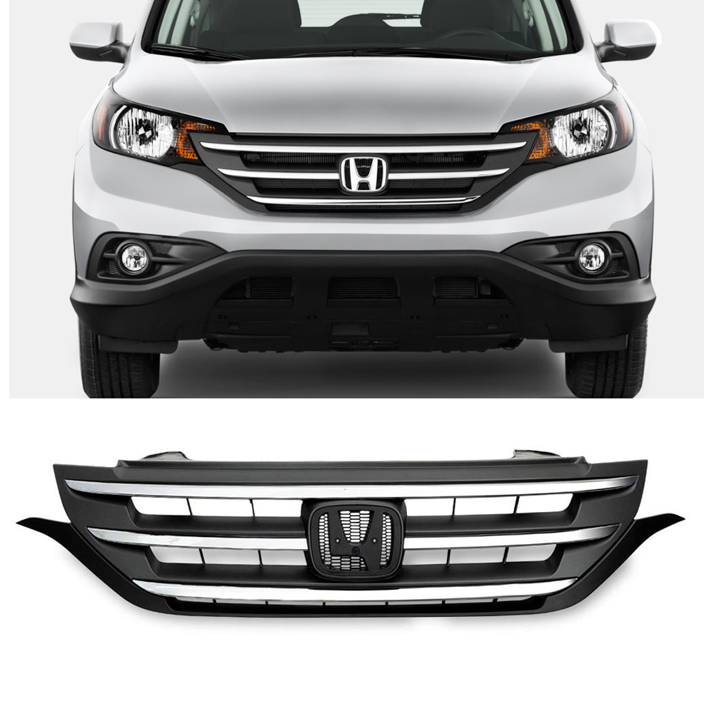 Chrome Front Bumper Grille Grill For Honda CRV CR-V 2012 2013 2014