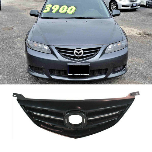 Front Bumper Grille Grill Assembly New For 2003 2004 2005 Mazda 6 Textured Black