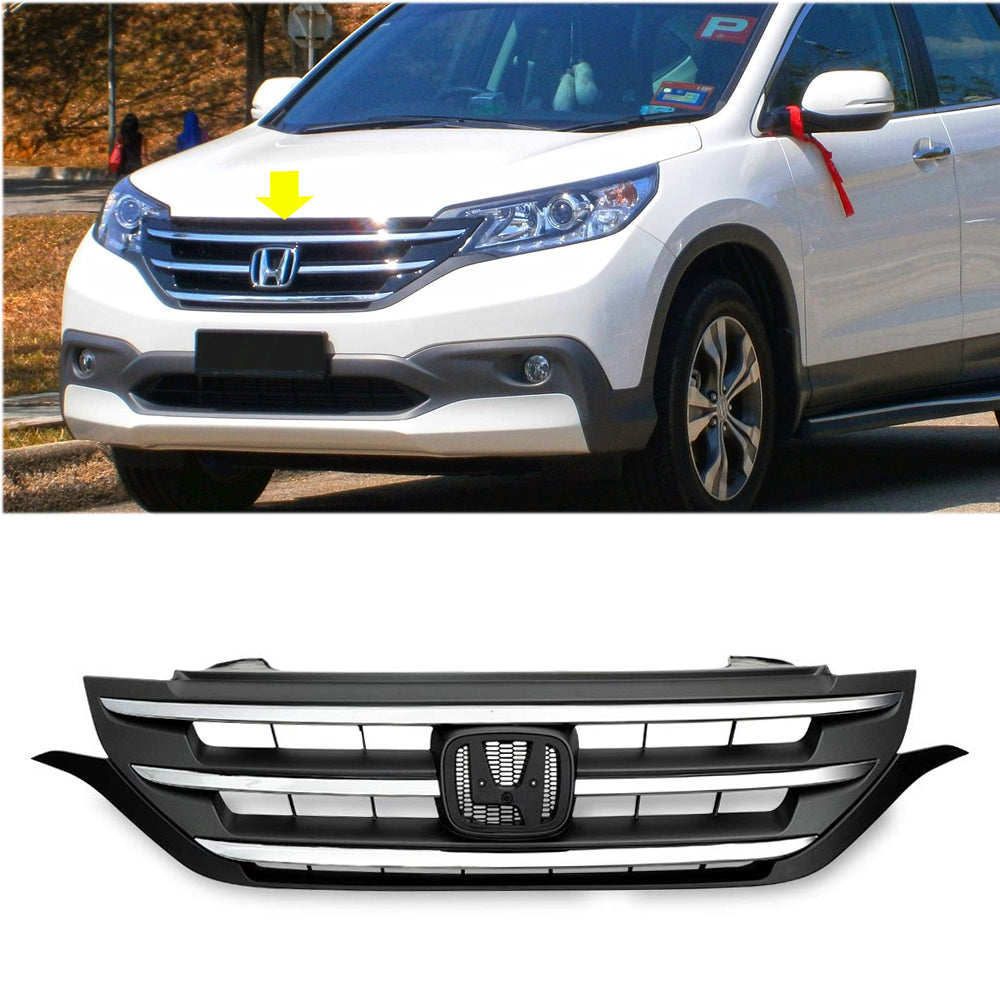 Chrome Front Bumper Grille Grill For Honda CRV CR-V 2012 2013 2014