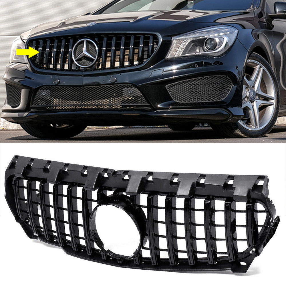 GT-R Style Front Grille Grill For 2013-2016 Benz W117 CLA200 CLA250 CLA35 AMG