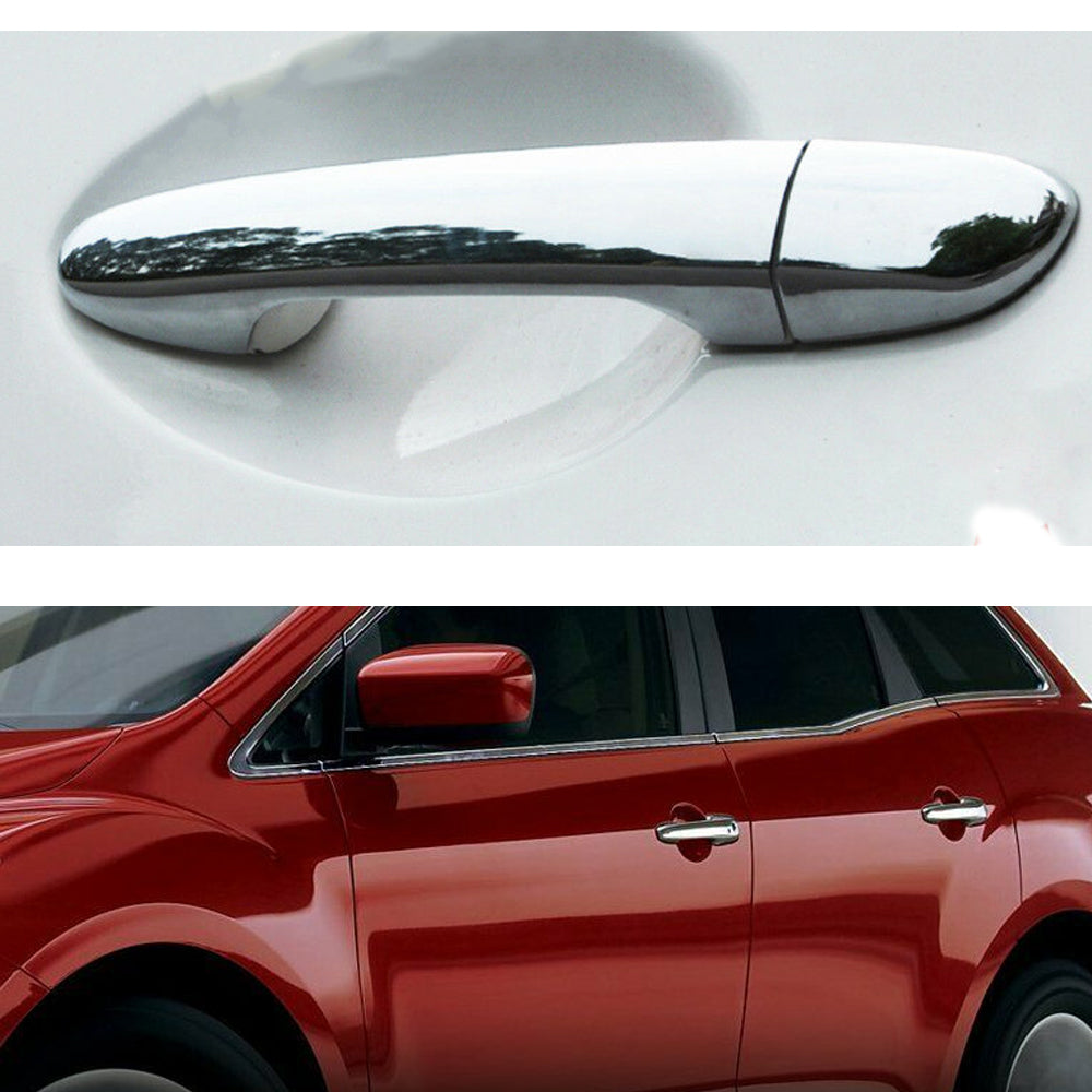 4DR For 2009 2010 2011 2012 2013 Mazda 6 Chrome Triple Door Handle Covers Trims