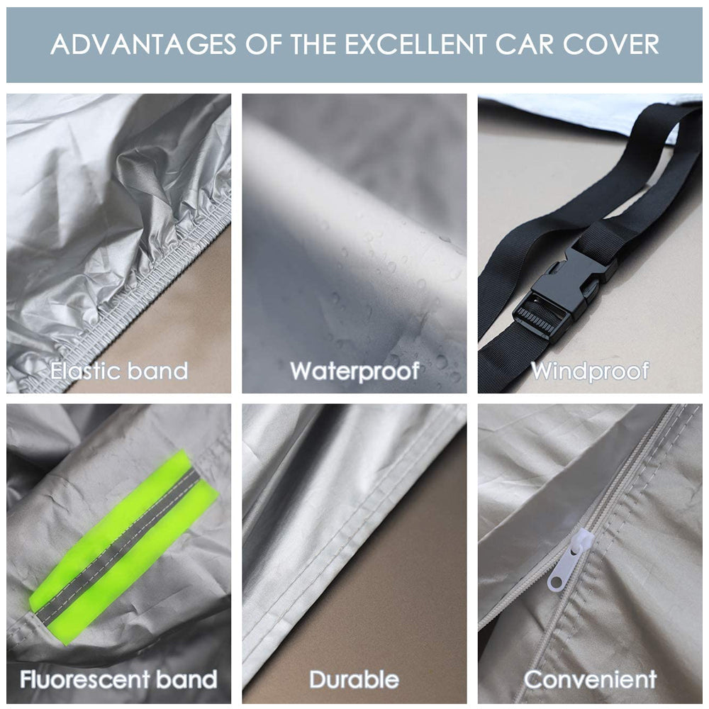 Truck Pickup Full Car Cover Fit Ford F-150 w/Sliver Waterproof Scratch Resistant