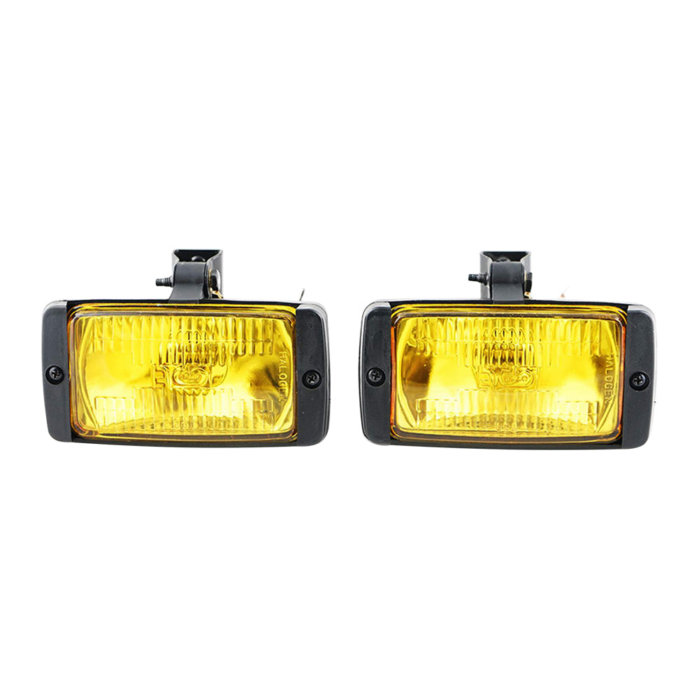 Pair Yellow Lights Fog Lamps Universal 3"x6" For Toyota Ford Honda Dodge