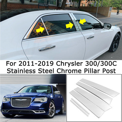 Stainless Steel Pillar Post For 2011 2012 2013-2019 Chrysler 300/300C US Stock