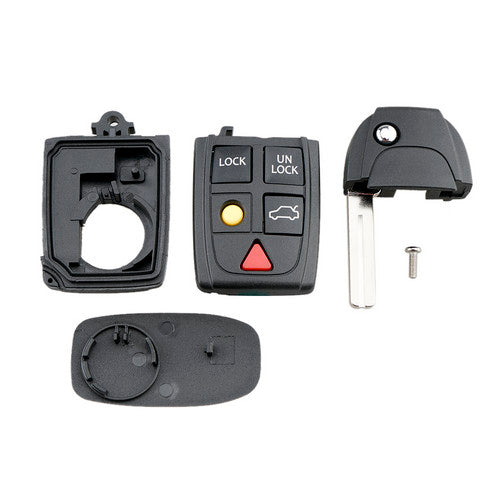 Remote Flip Key Fob 5B Shell Case for Volvo 2003-2007 S40 S60 S80 XC70 XC90 V50