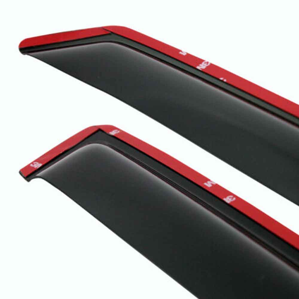 Window Visor For 2015-2018 Chevrolet Silverado Crew Cab In-Channel W/2pcs Hooks