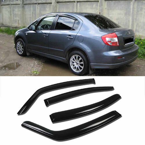4pcs Smoke Window Visor For 2008 2009 2010 Suzuki SX4 Sedan Sun Rain Deflector
