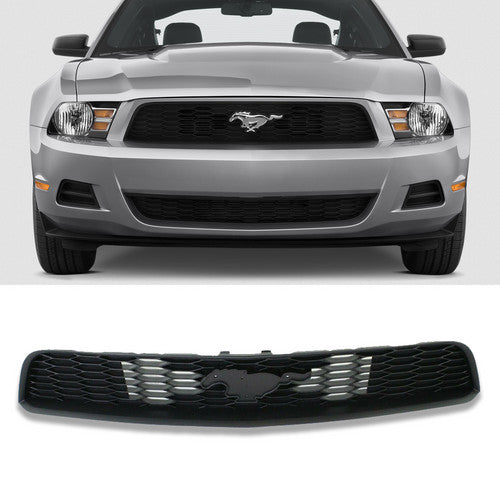 Grille For 2010-2012 Ford Mustang Black Plastic