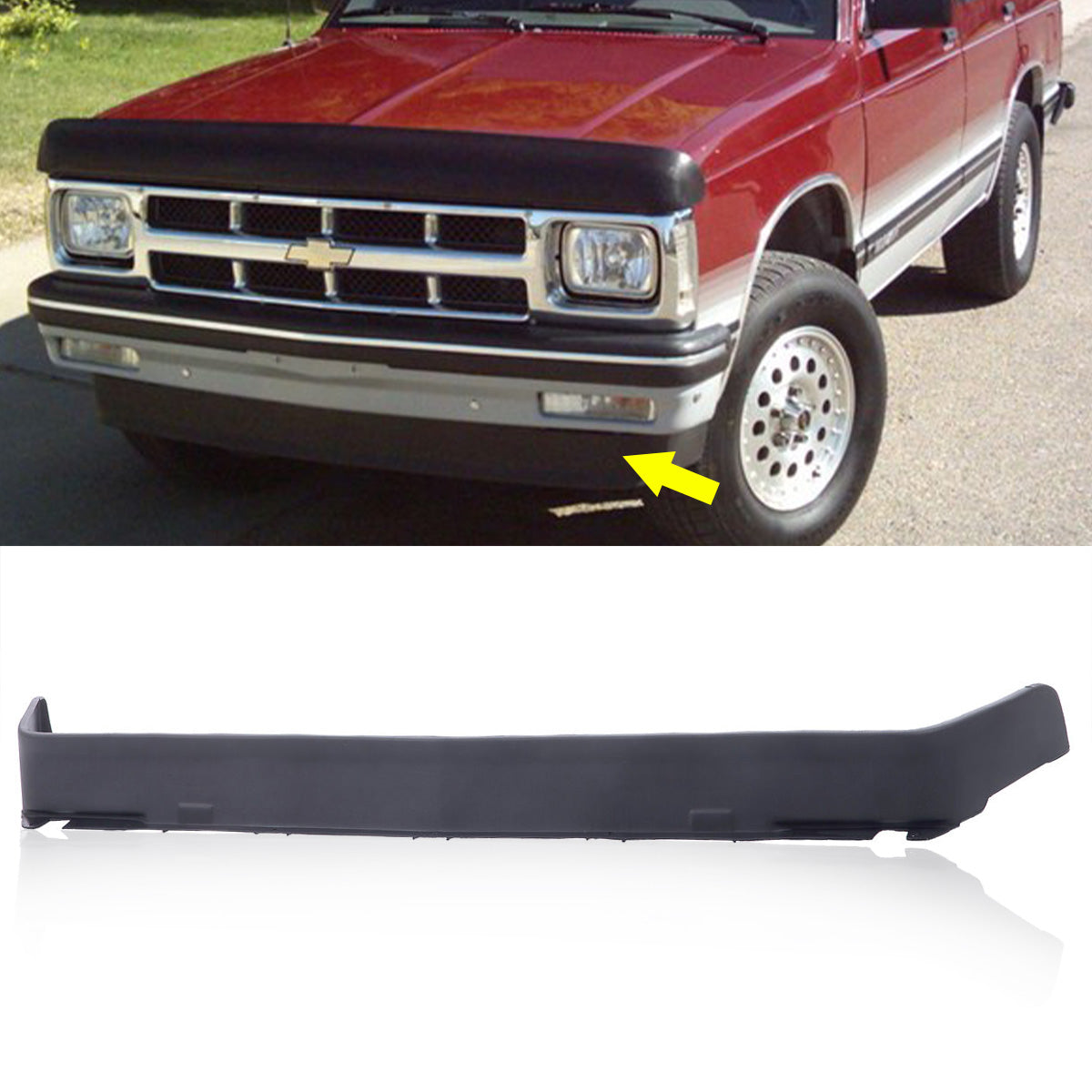 Front Bumper Valance Air Dam Deflector GM1090104 For 82-93 Chevrolet S10 Blazer