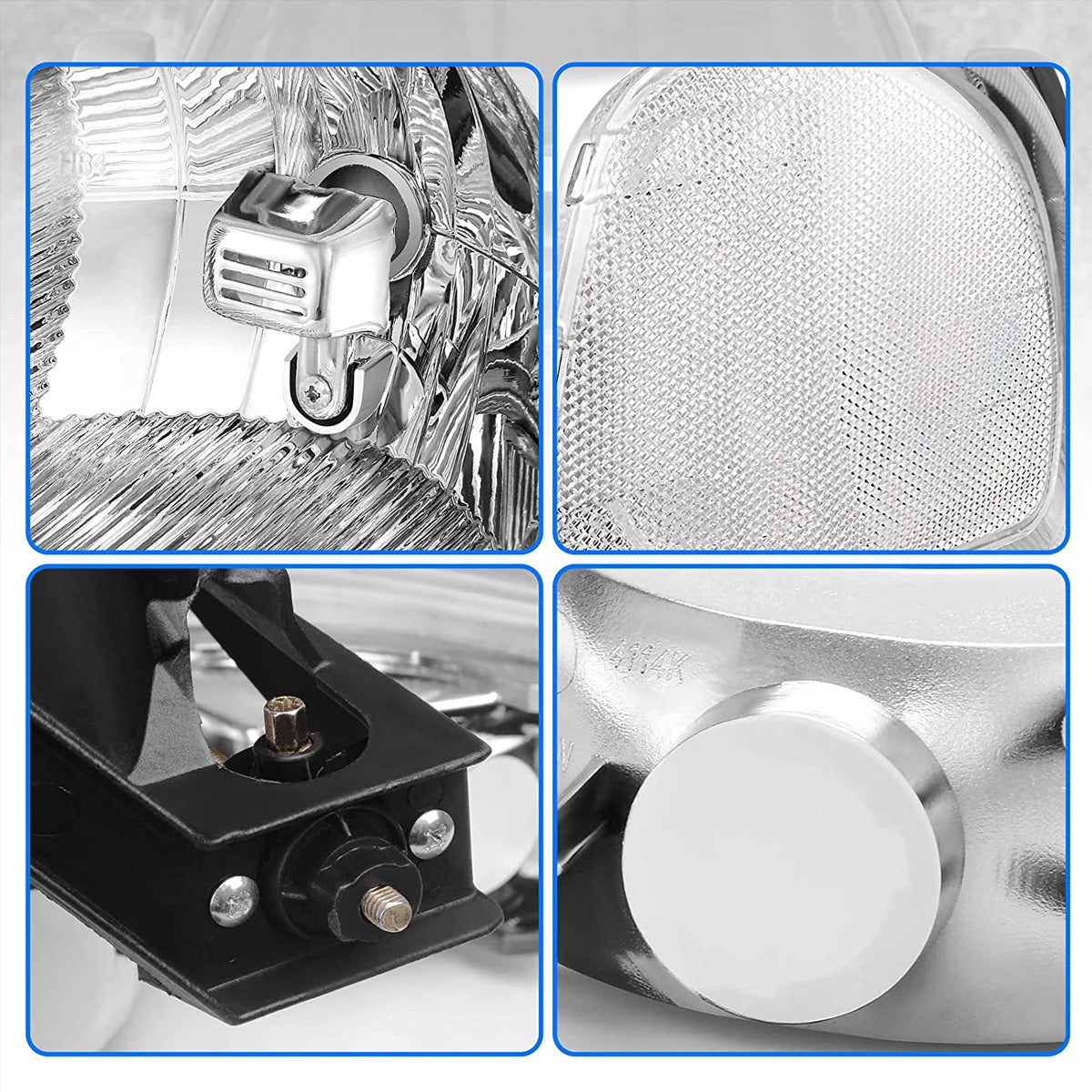 Headlights Assemby For 1999-2007 GMC Sierra 1500/2000-2006 Yukon Chrome Headlamp