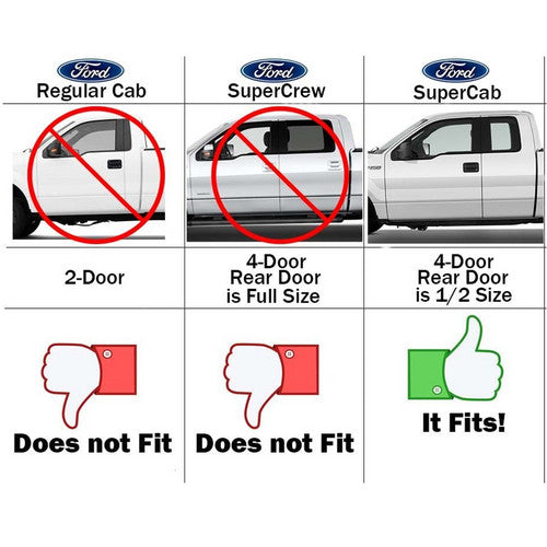 Window Visors Rain Deflector Guard For 2015 2016 2017 Ford F150 F-150 Super Cab